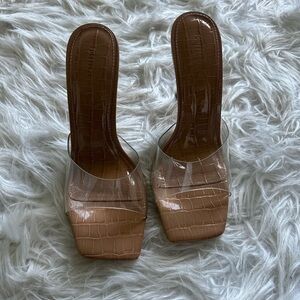 Brand New Nude Clear Heels